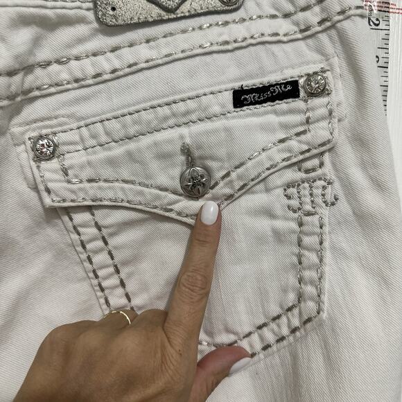 Miss Me Low Rise Y2k Skinny Size 32 Pockets Denim Jeans Size 32 30 - Picture 7 of 16